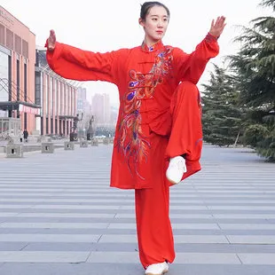 Ma Lei Tai Chi новий костюм Tai Chi плюс довго видання середній Китайський стиль Tai Chi Chun Lei бойові мистецтва Qigong слухняність пряжа вишита Фенікс бойові мистецтва