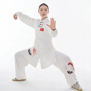Новий оуп літо Костюм Ji Tai Chi показувати Практичне виконання бойових мистецтв цигун чоловіки і жінки Елегантний і висококласний білий
